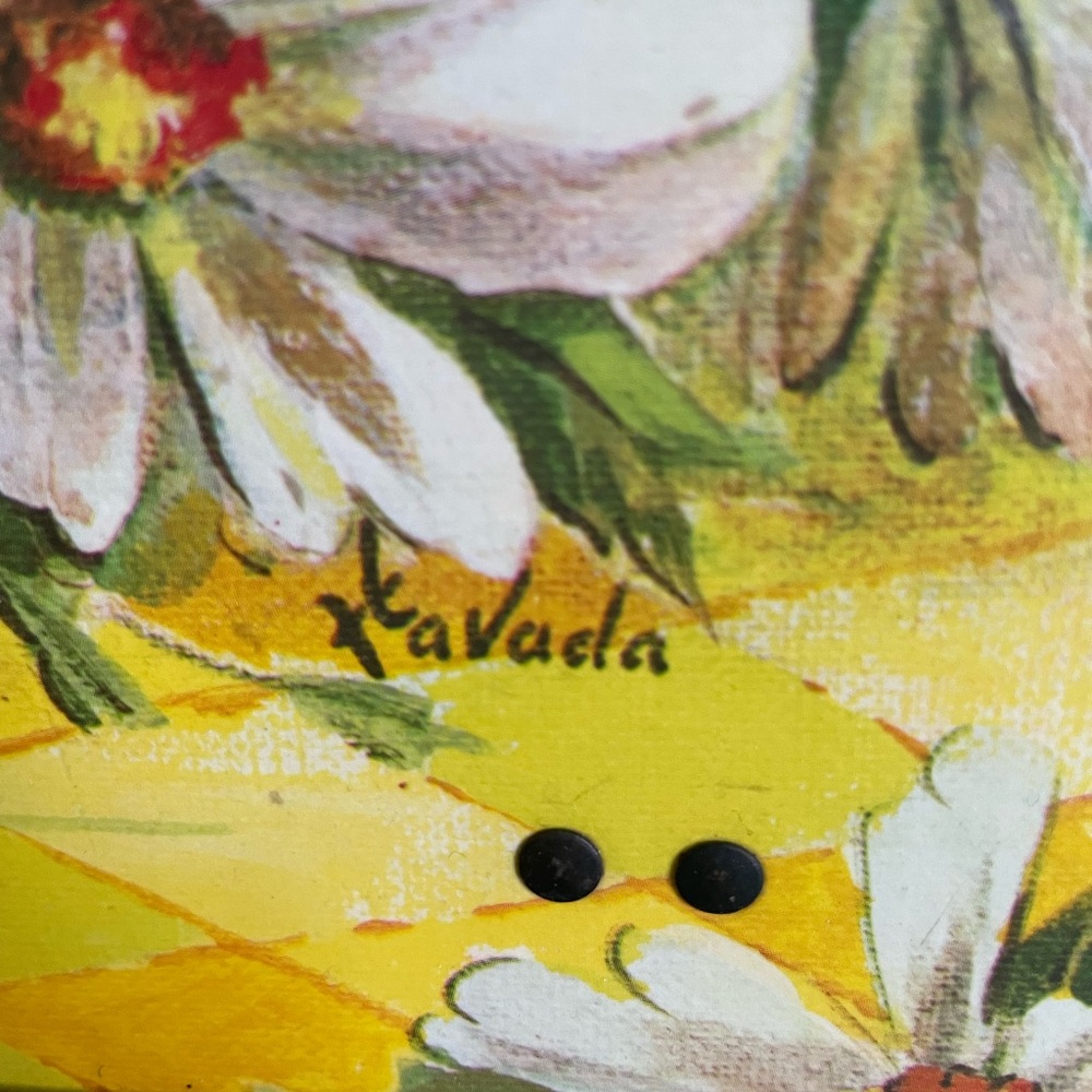 VTG Lavada Floral basket and butterfly tv tray. 24”x223”x13” retrodecor cottage - Picture 4 of 13